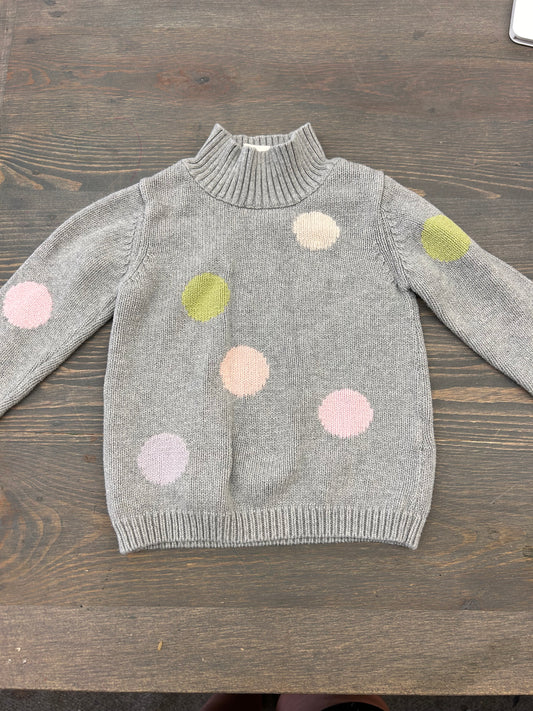 Joe fresh 3t grey polka dot knit turtleneck sweater