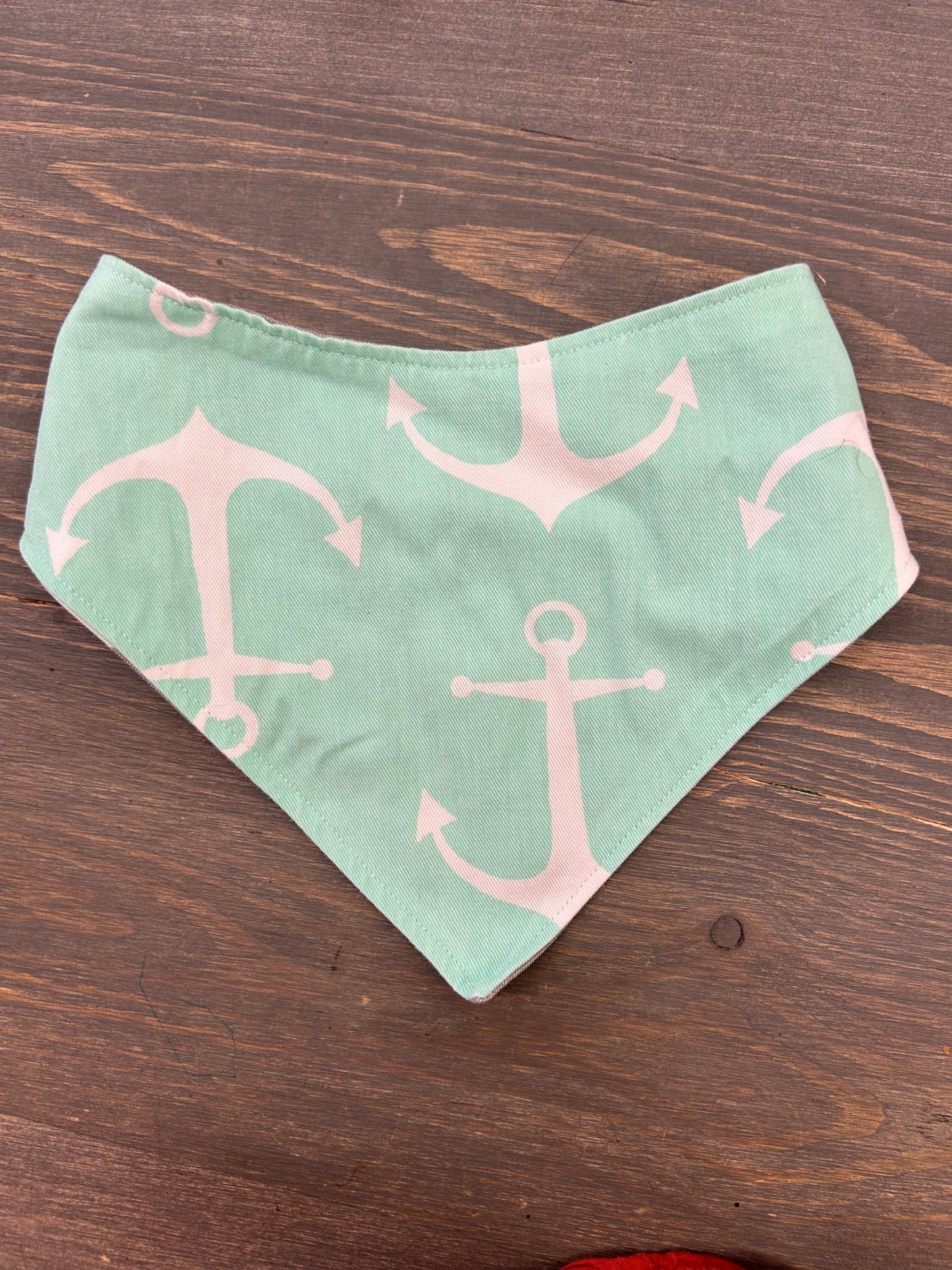 Cozy peas anchor bib