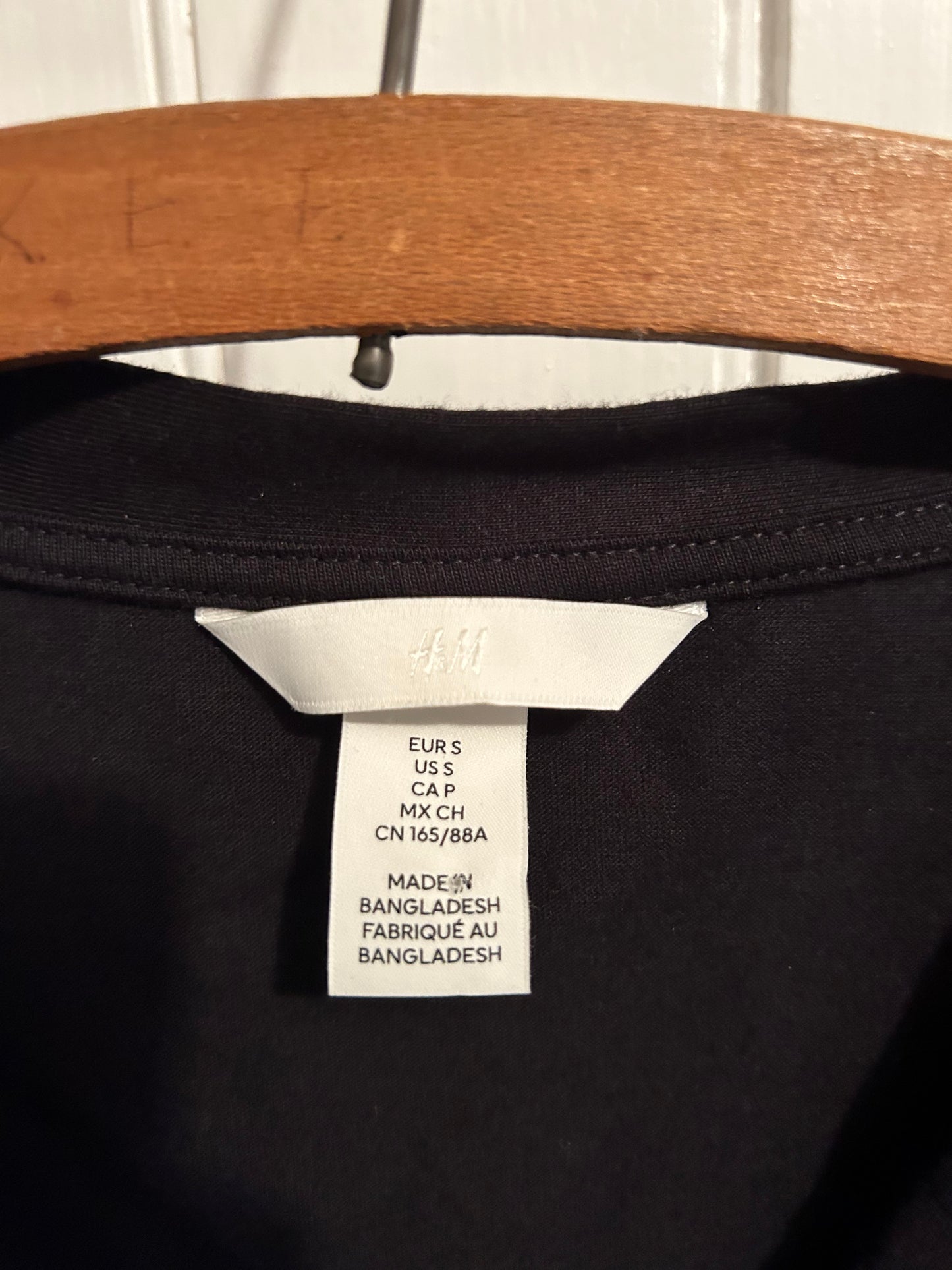 H&M small black button up midi dress