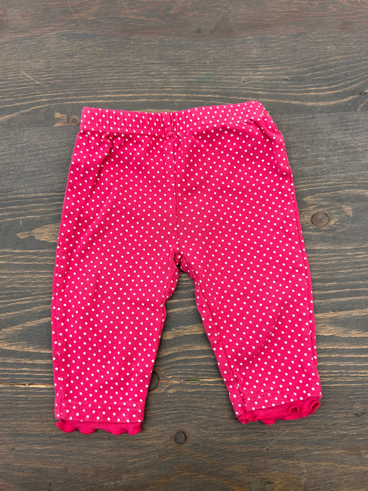 Old navy 0/3m pink polka dot leggings