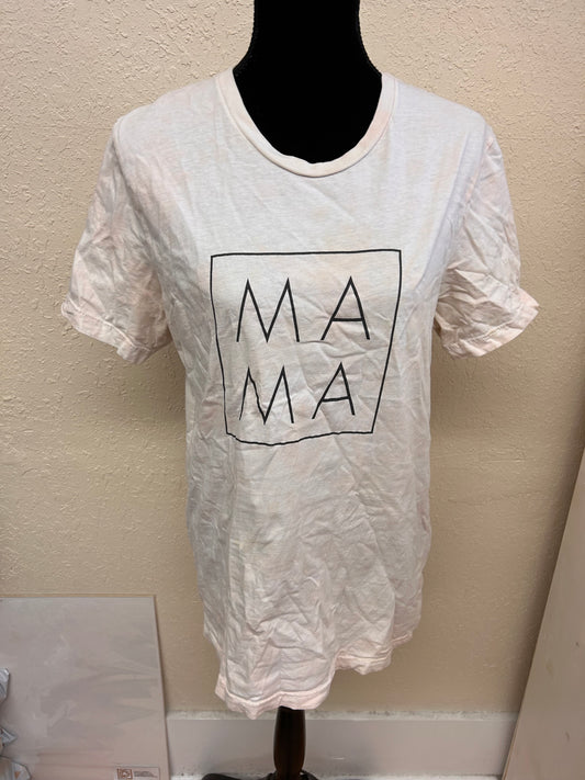 Large white tie dye mama graphic T-shirt