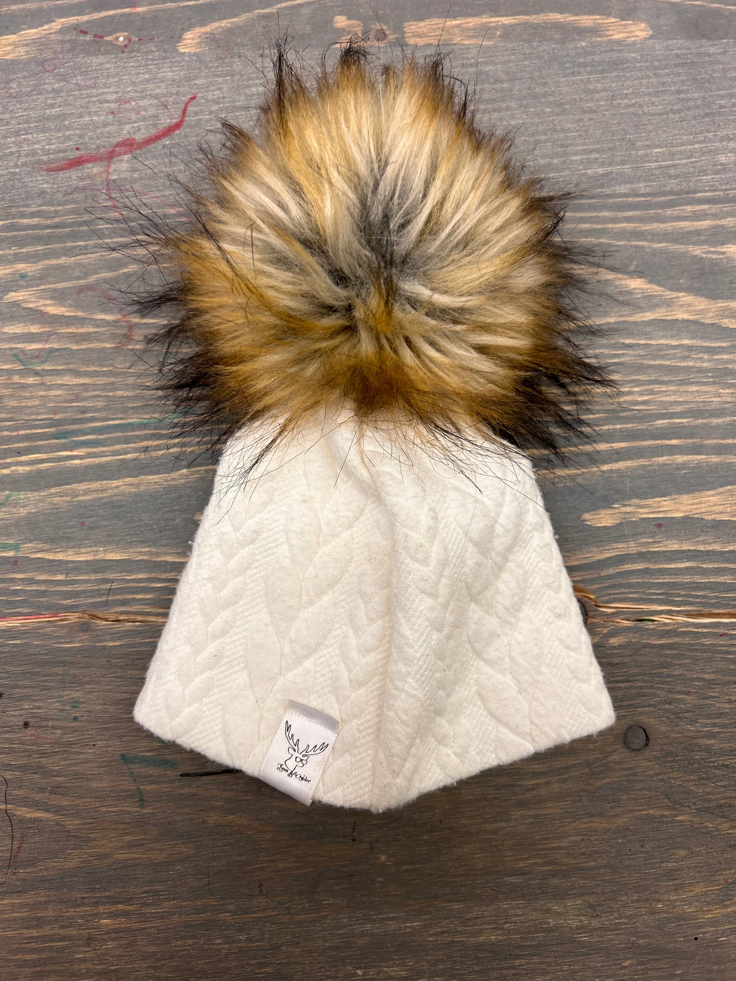 Fynn & wilder Infant white Pom hat