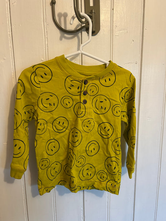 George 18/24m yellow smiley shirt