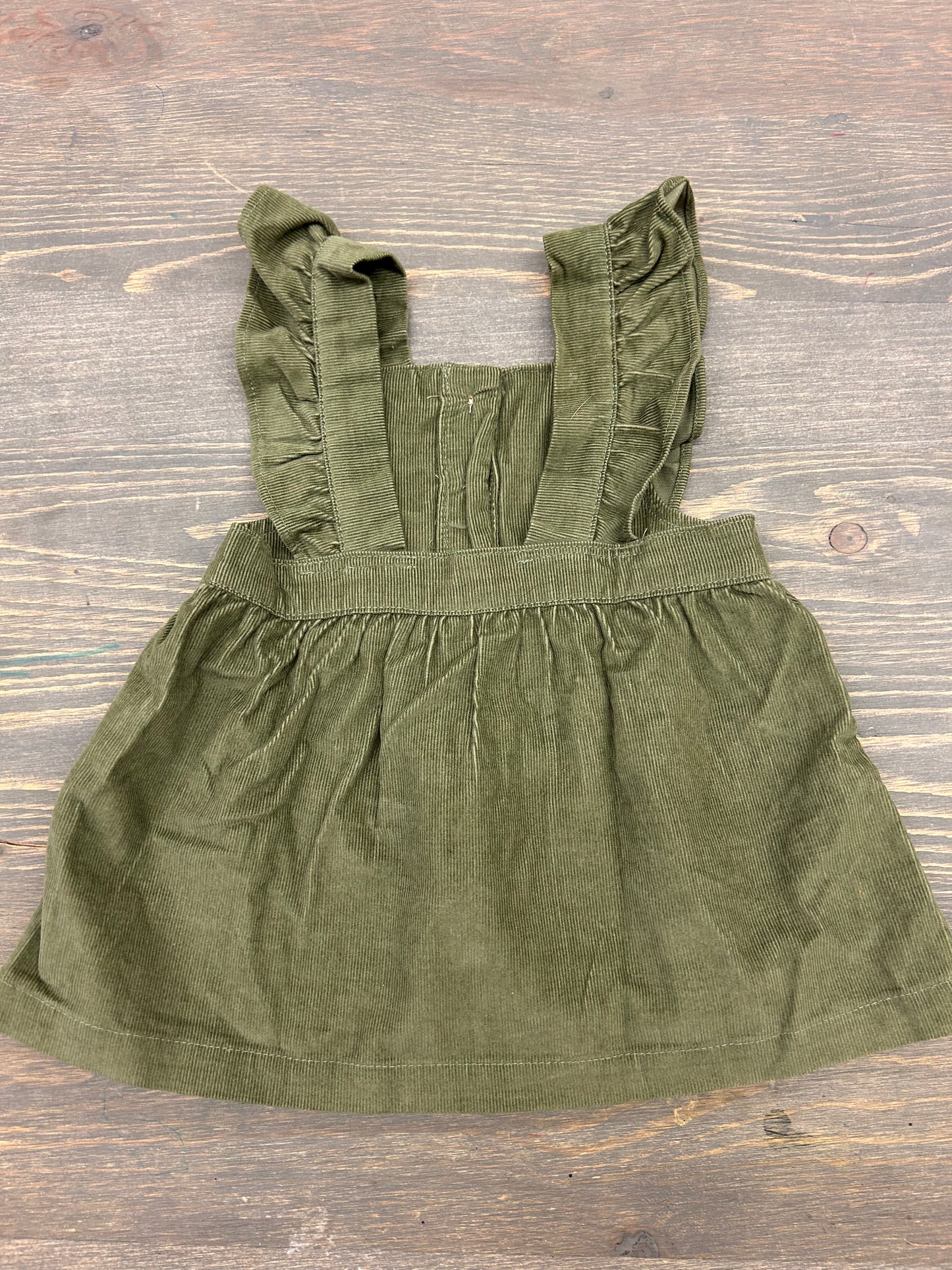 Carters 0/3m green pinfold skirted overalls