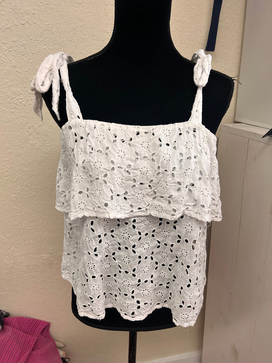 American eagle large white lace top