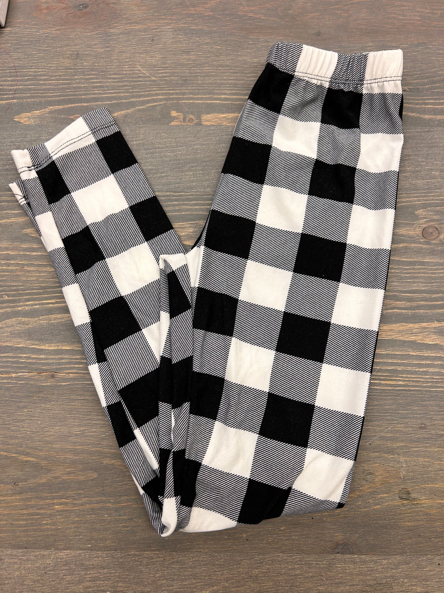 Bella & birdie 10/12 black gingham leggings