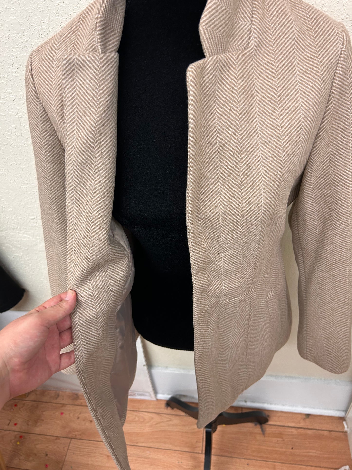 NEW ChouYatou medium brown chevron blazer