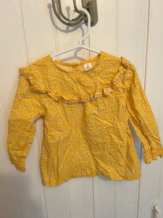 George 3t yellow floral blouse