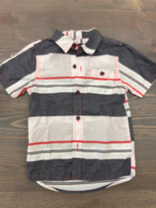 French toast 3t striped button up shirt