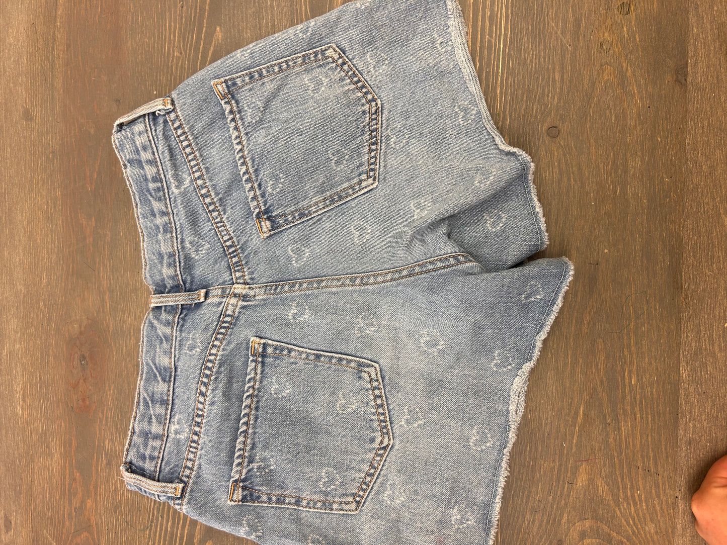 Old navy youth 14 light wash denim heart shorts