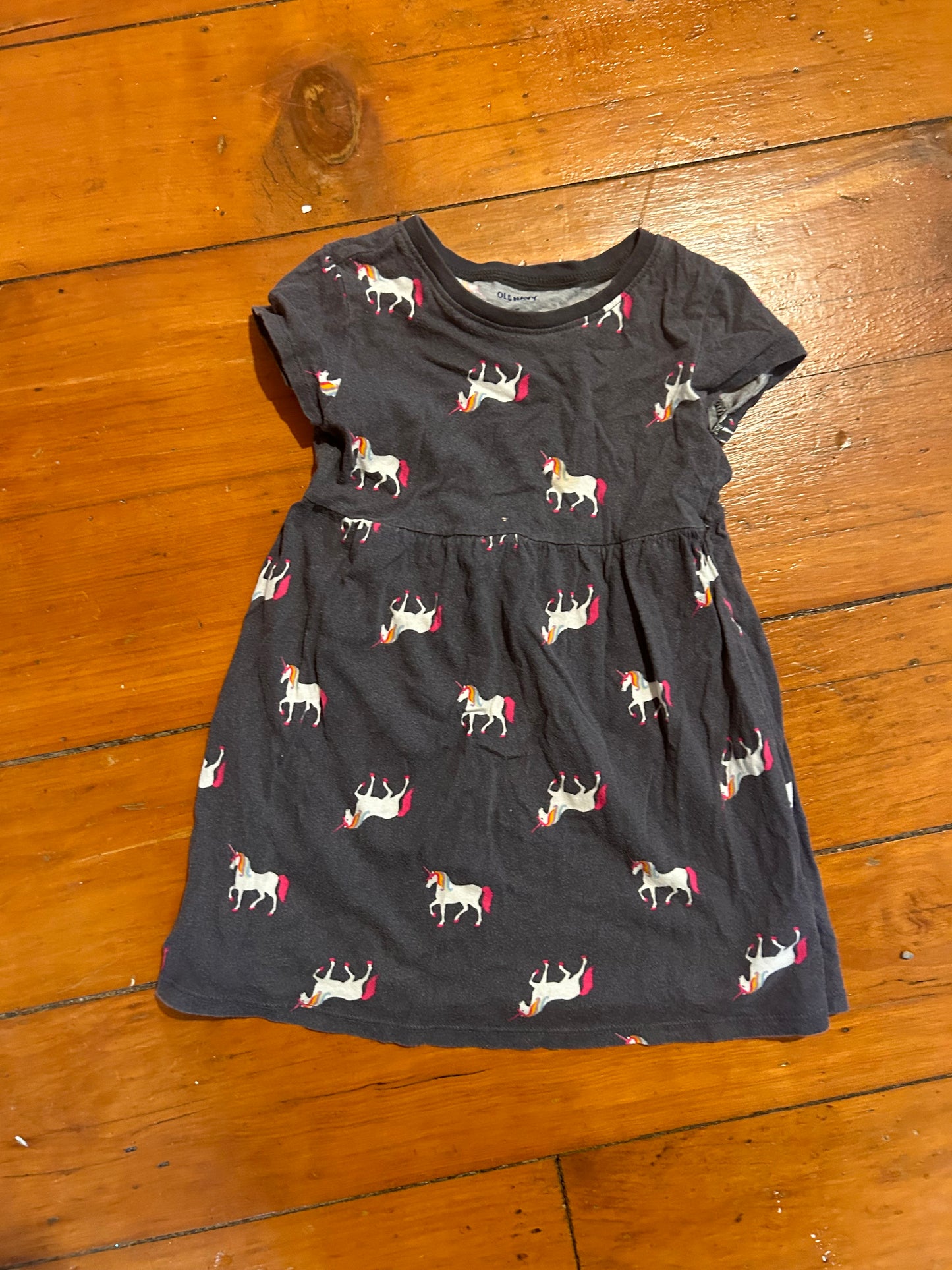 Old navy 3t grey horse dress