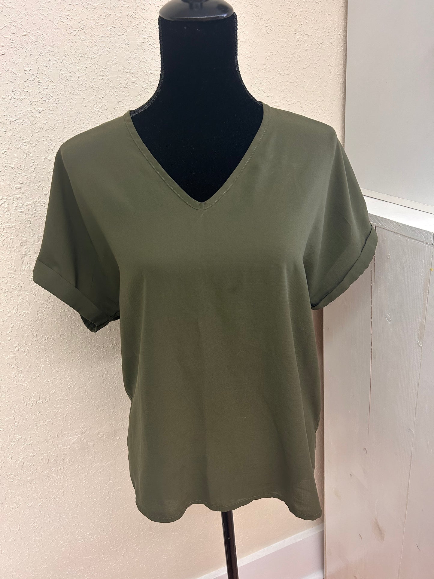 Japna small green sheer blouse