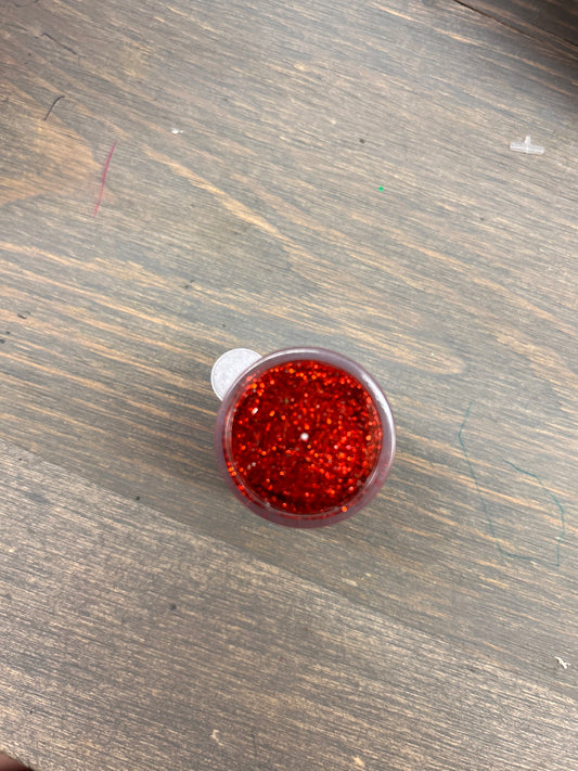 Solid red glitter