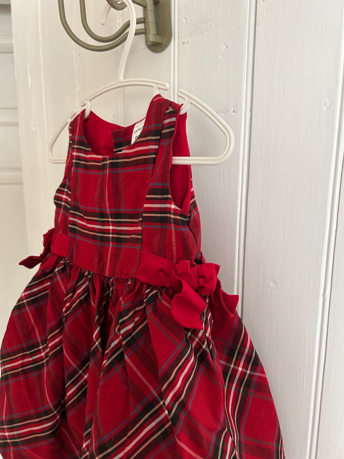Carters 9m red plaid dress