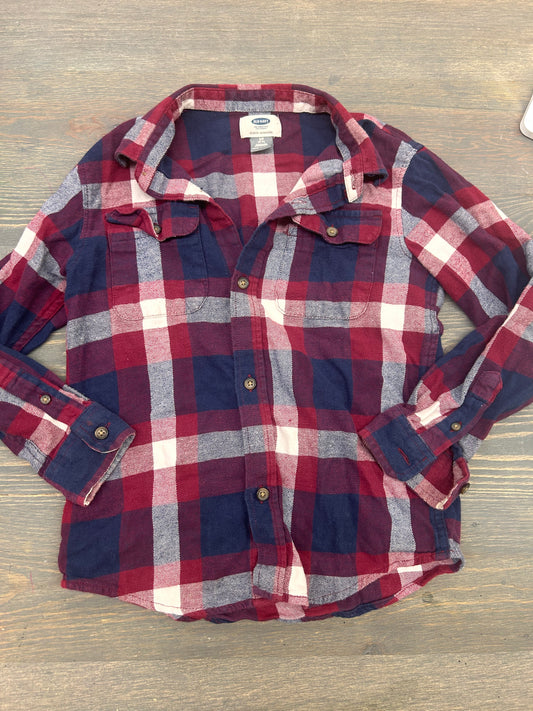 Old navy 6/7 red & blue flannel