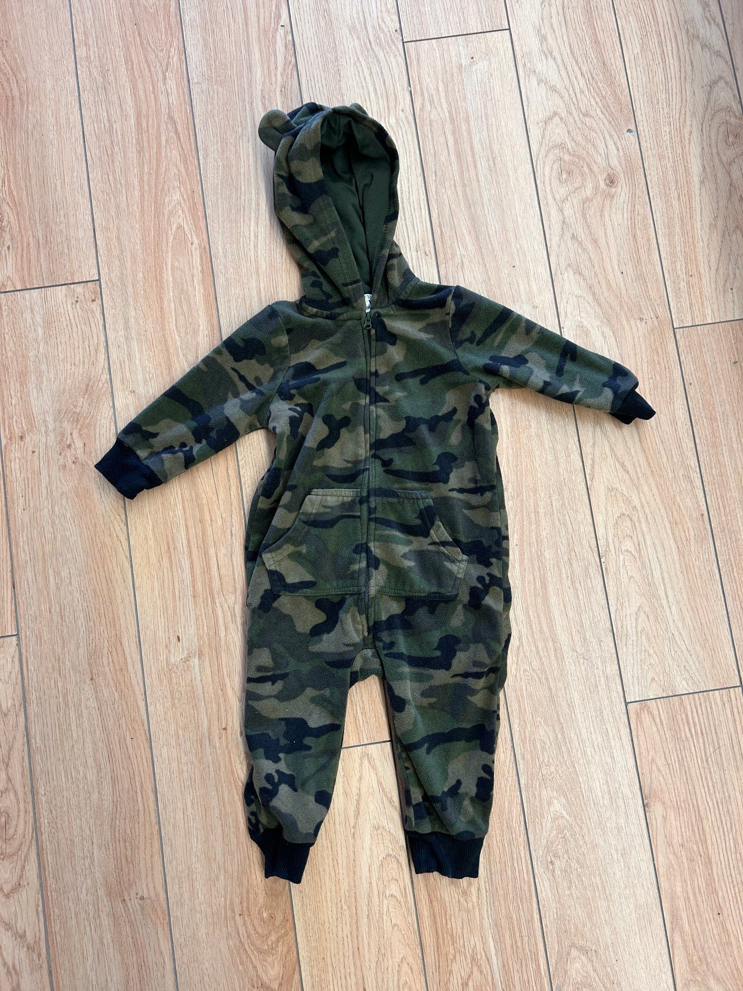 George 12/18m camo fleece suit