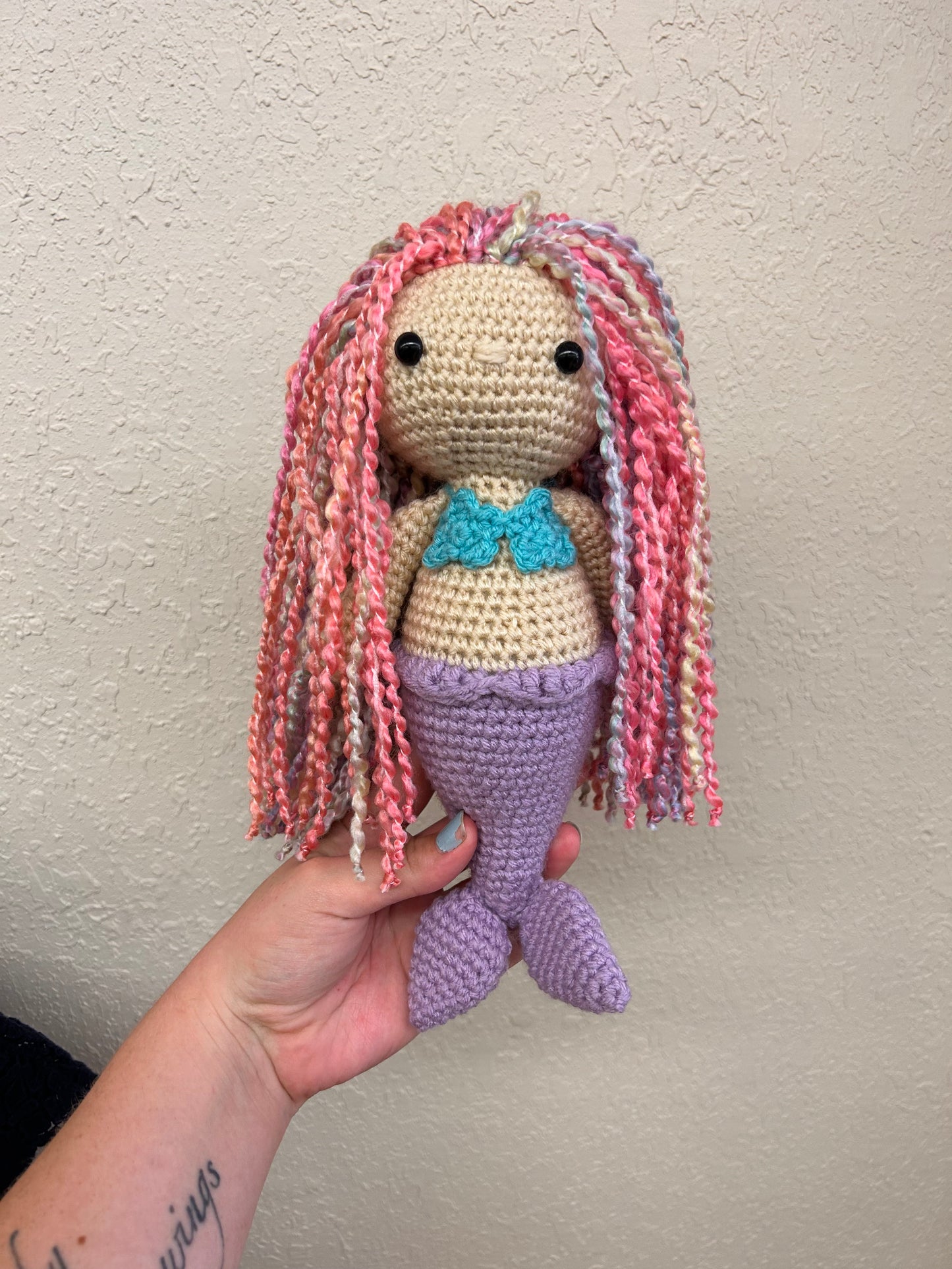 Mermaid crochet doll