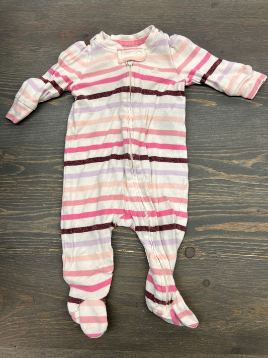 Gap 0/3m pink striped sleeper