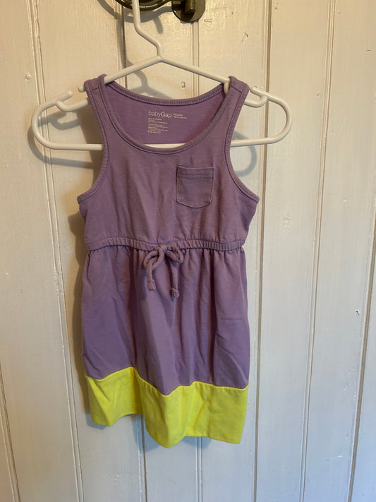 Gap 18/24m purple & green dress