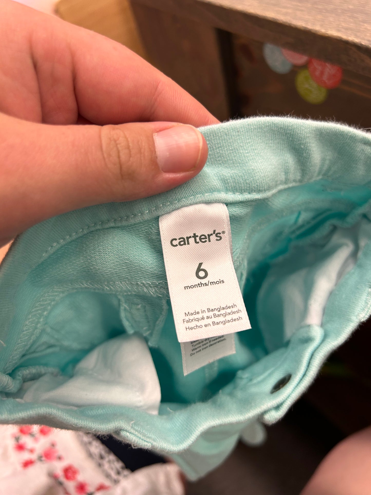 Carters 6m teal pants