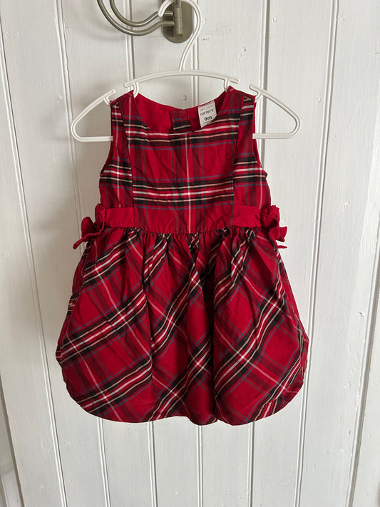 Carters 9m red plaid dress