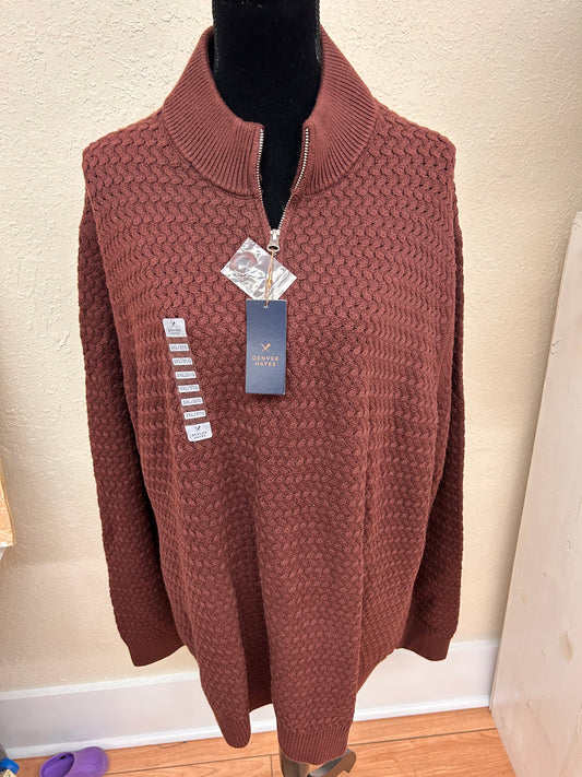 NEW Denver Hayes 3x brown knit sweater