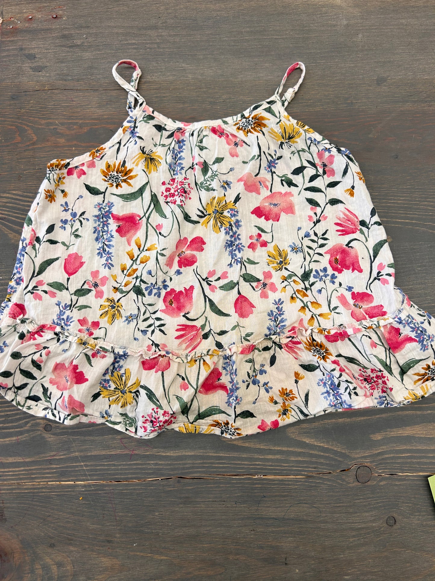 Old navy 6/7 floral peplum tank