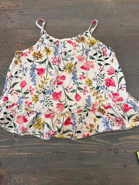 Old navy 6/7 floral peplum tank