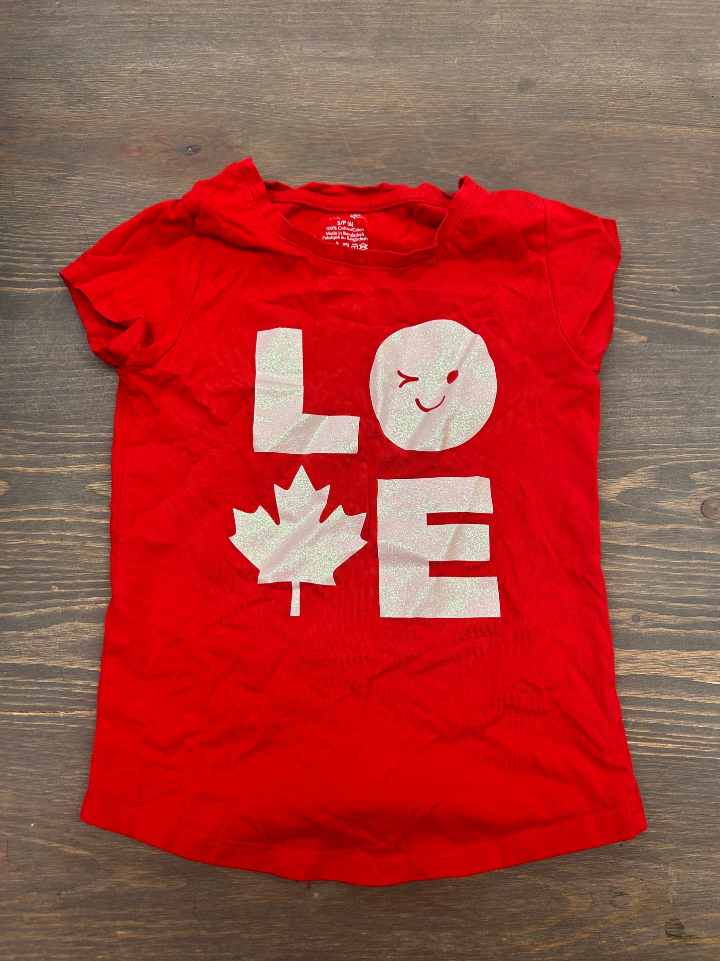 George red Canadian love tshirt