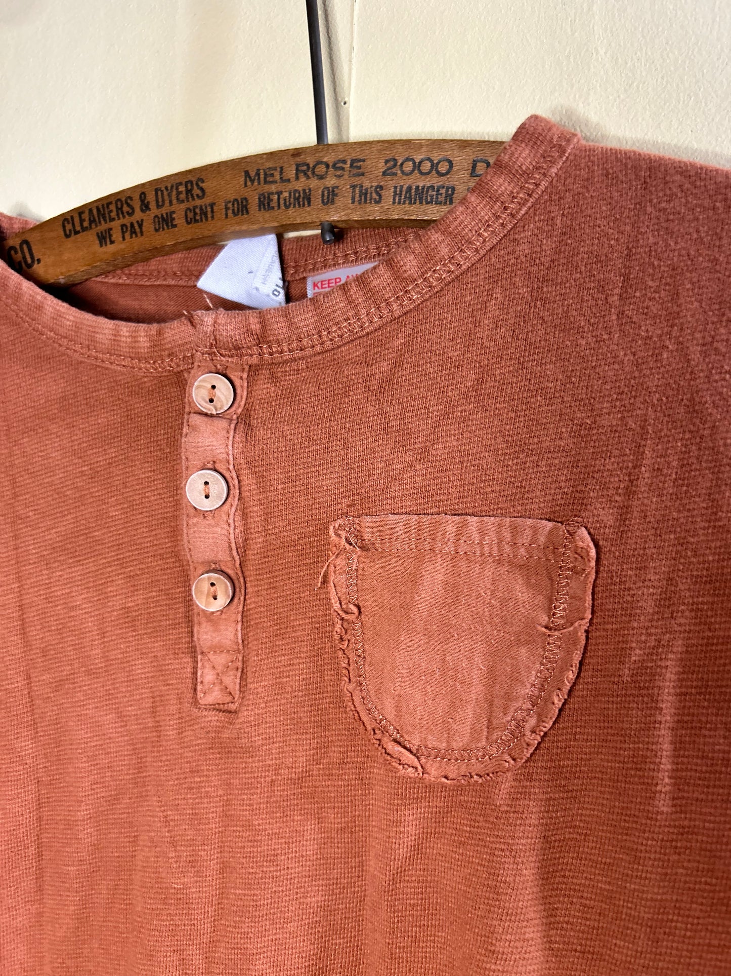 Zara 4/5t brown long sleeve shirt