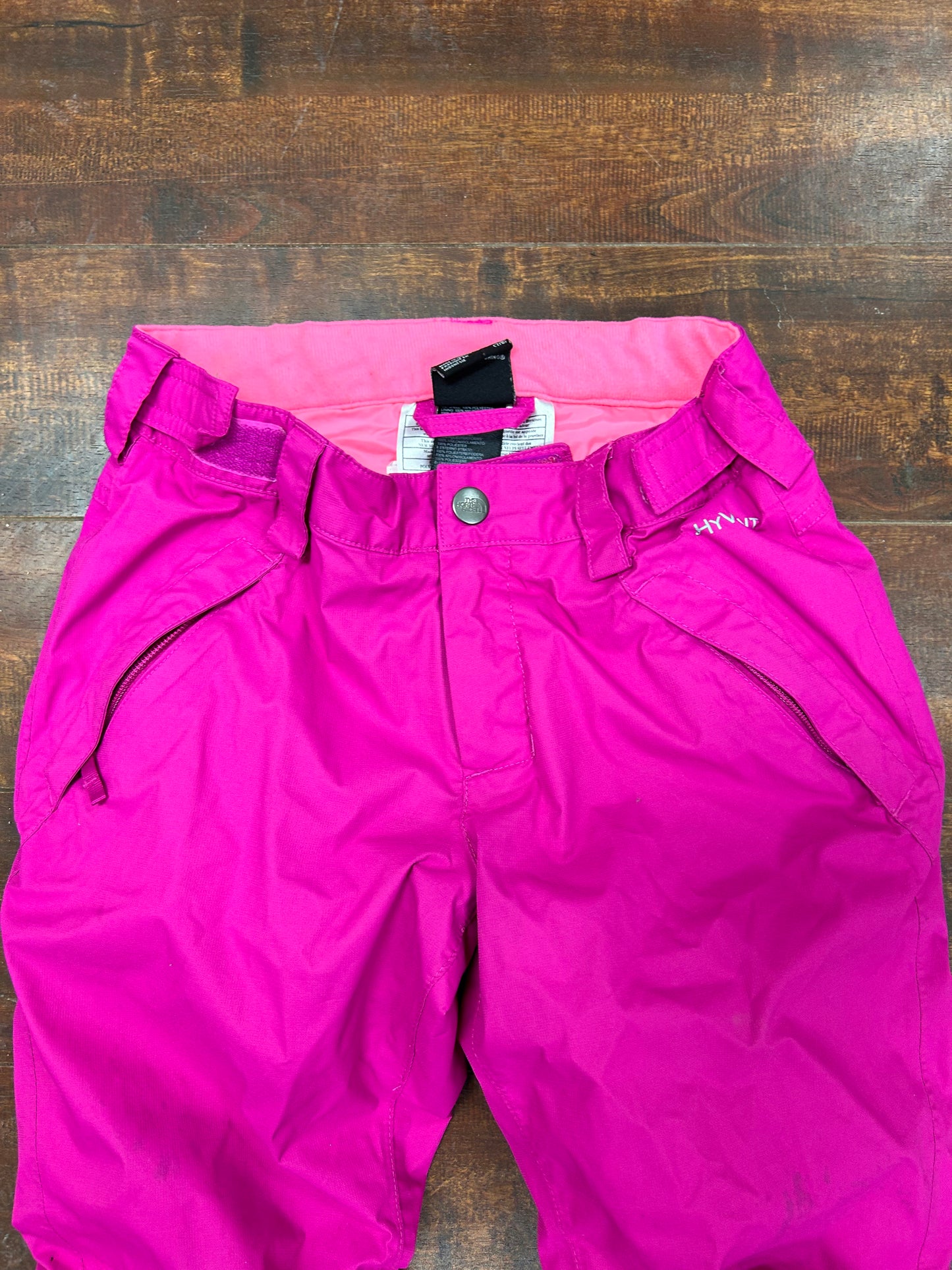 North Face youth 7/8 neon pink lined splash pants