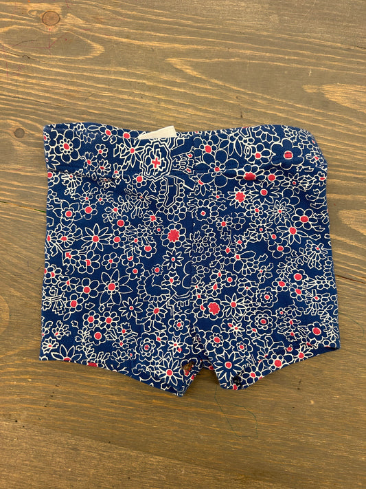 Joe fresh 3/6m navy floral biker shorts