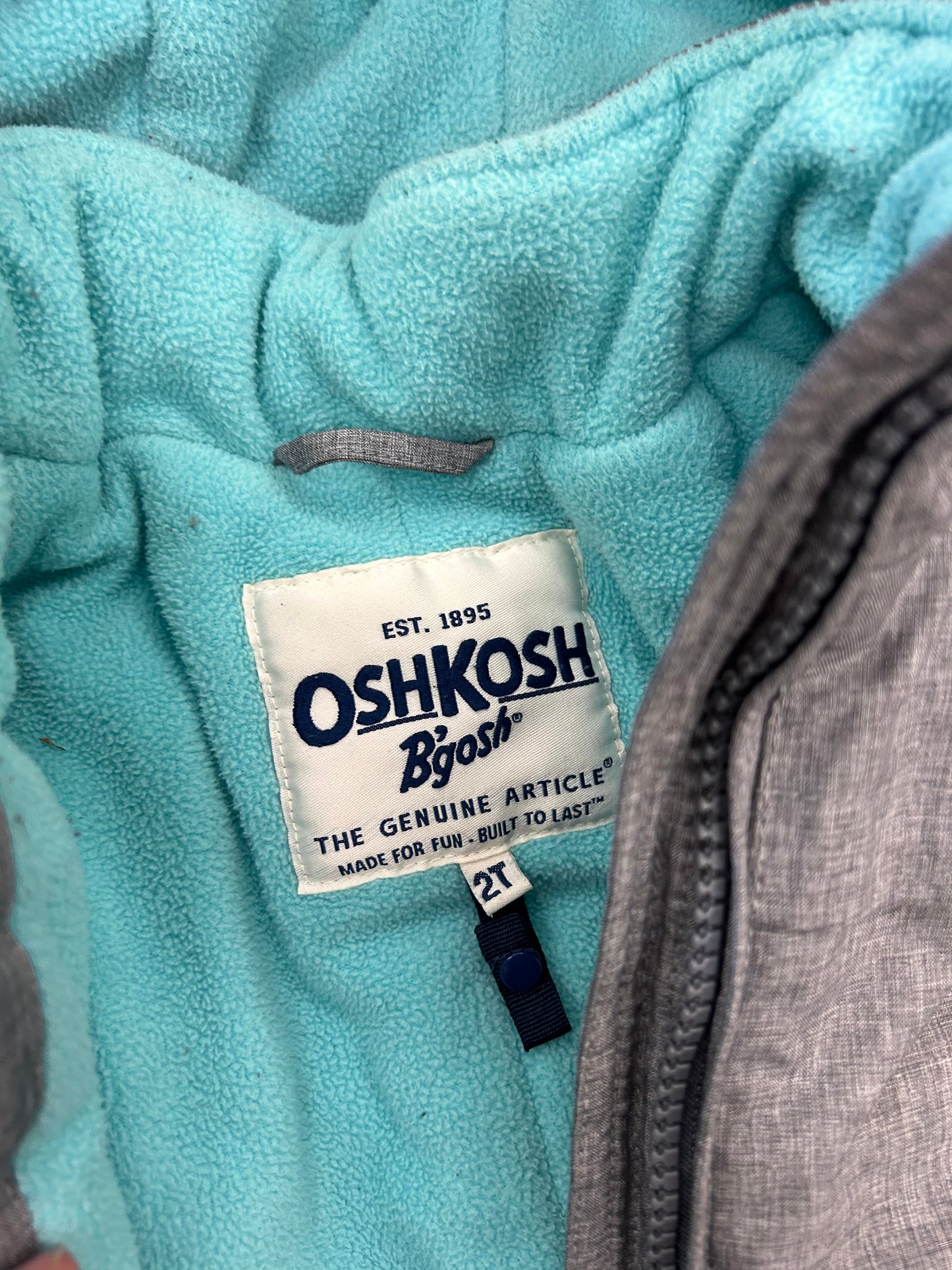 Oshkosh 2t grey snowsuit