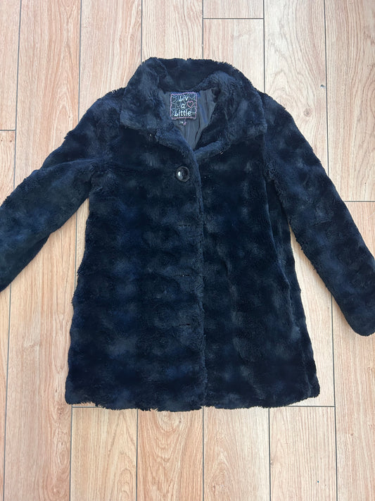 Liv a little 7/8 black faux fur jacket