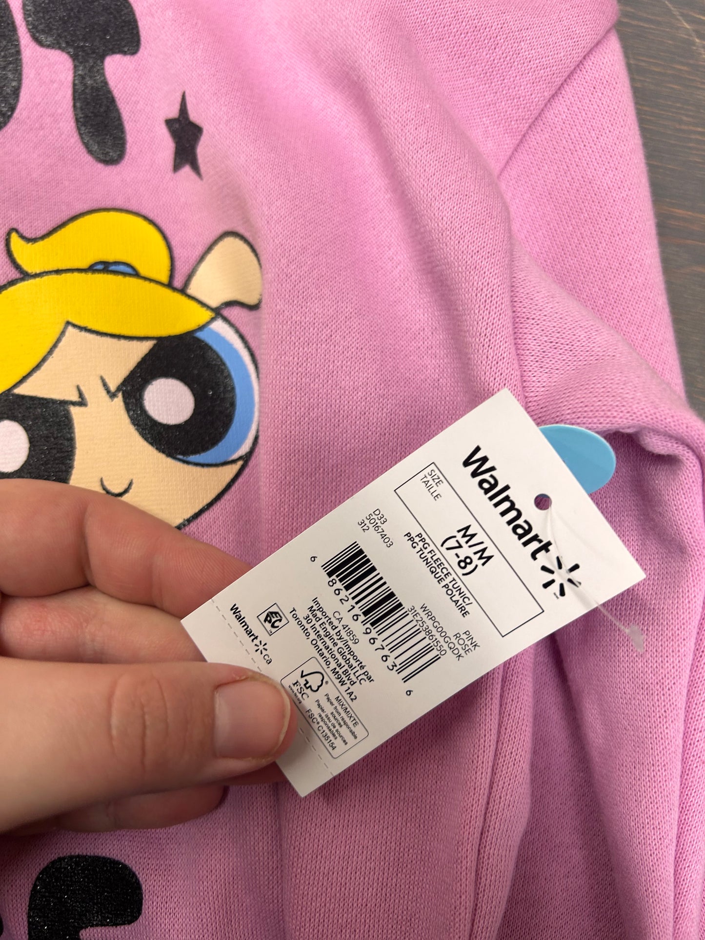 NEW George power puff medium pink hoodie