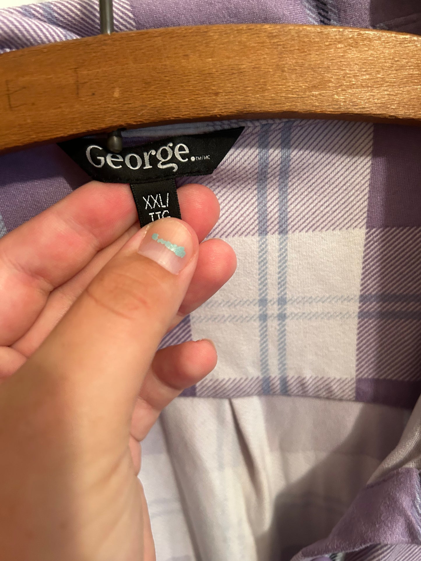 George Xxl purple flannel