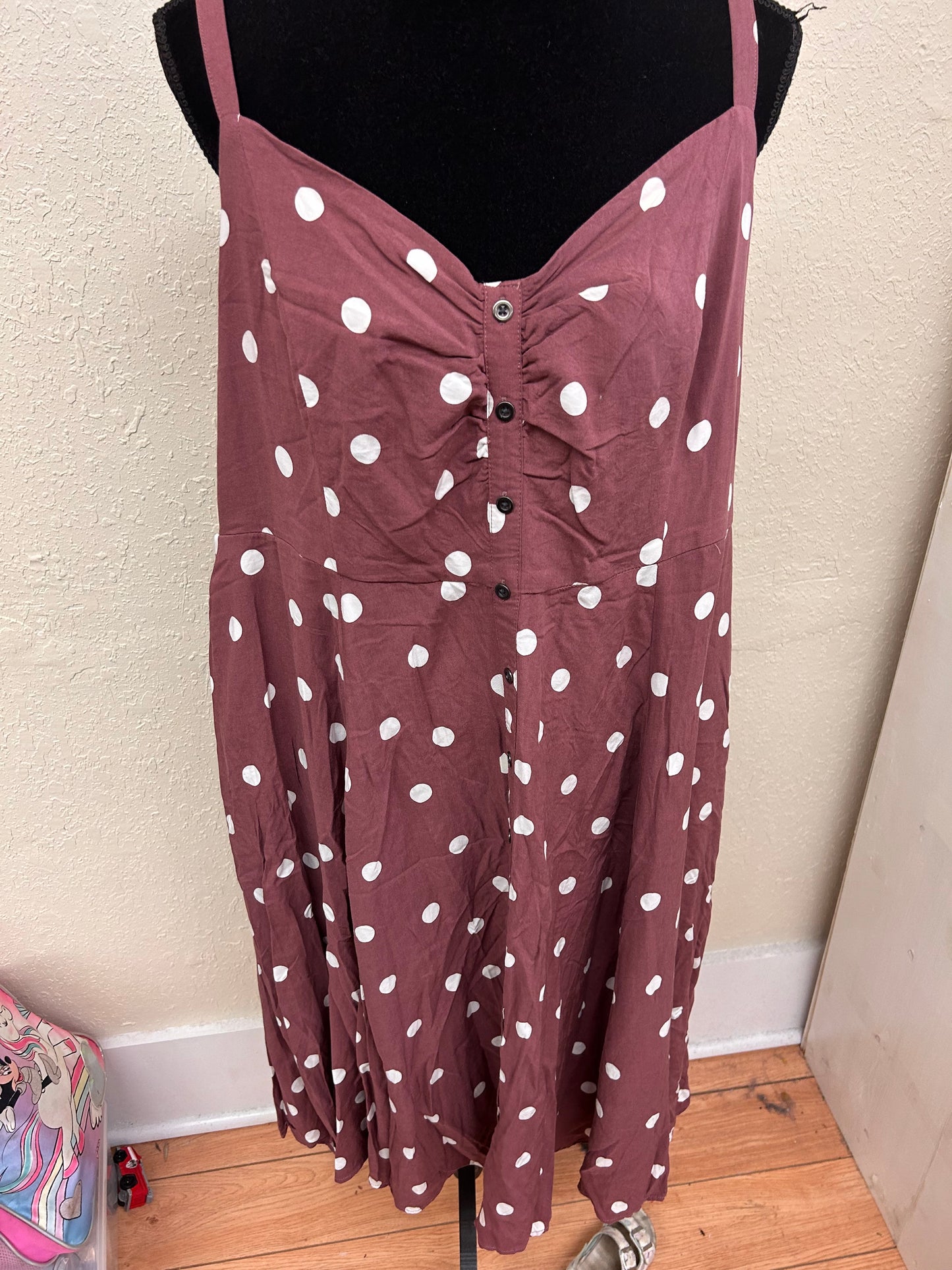 Torrid 3x purple polka dot dress