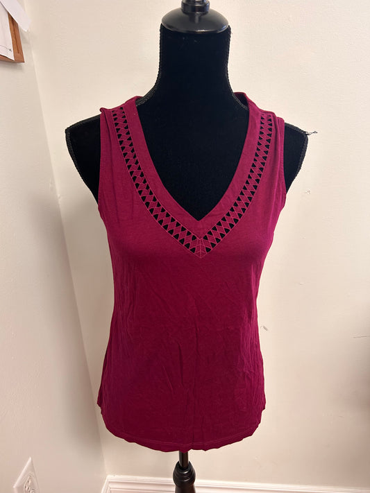 Banana Republic small red vneck tank top