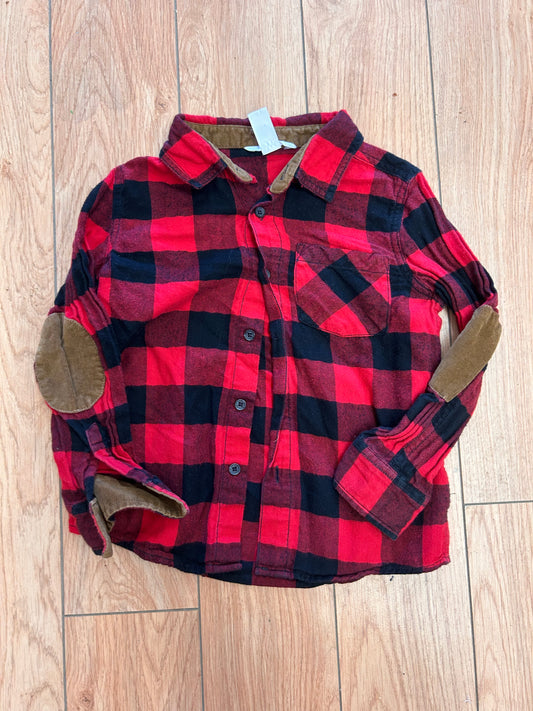 Joe fresh 5 red gingham flannel