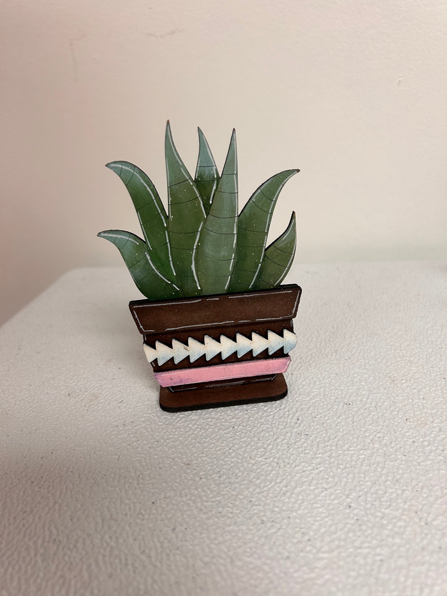 Wooden 3D plant - large