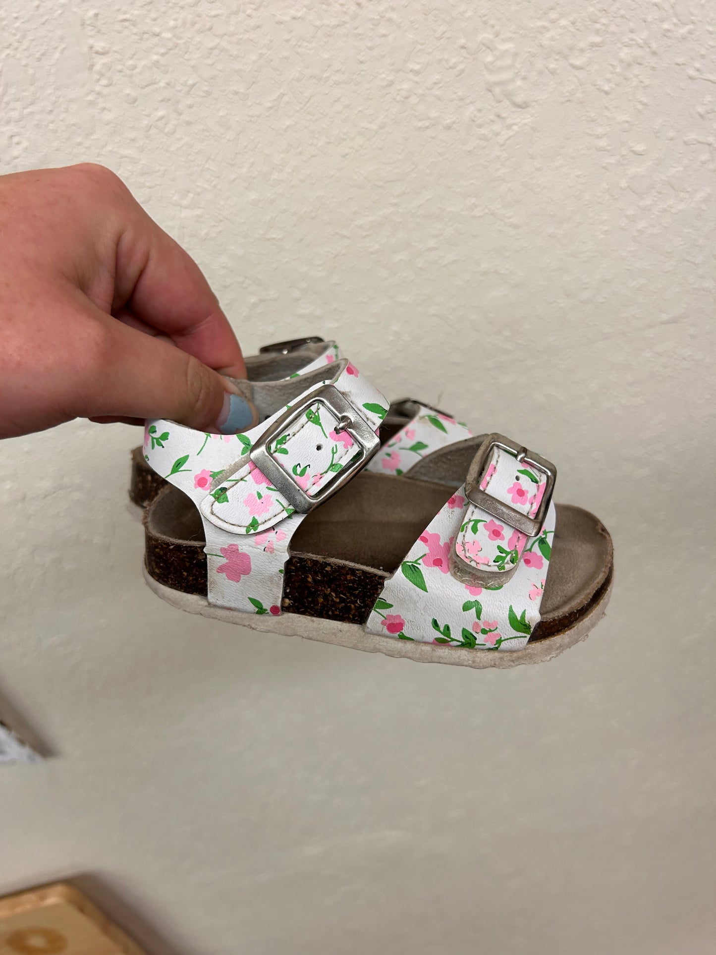 Laura Ashley 5 pink floral sandals