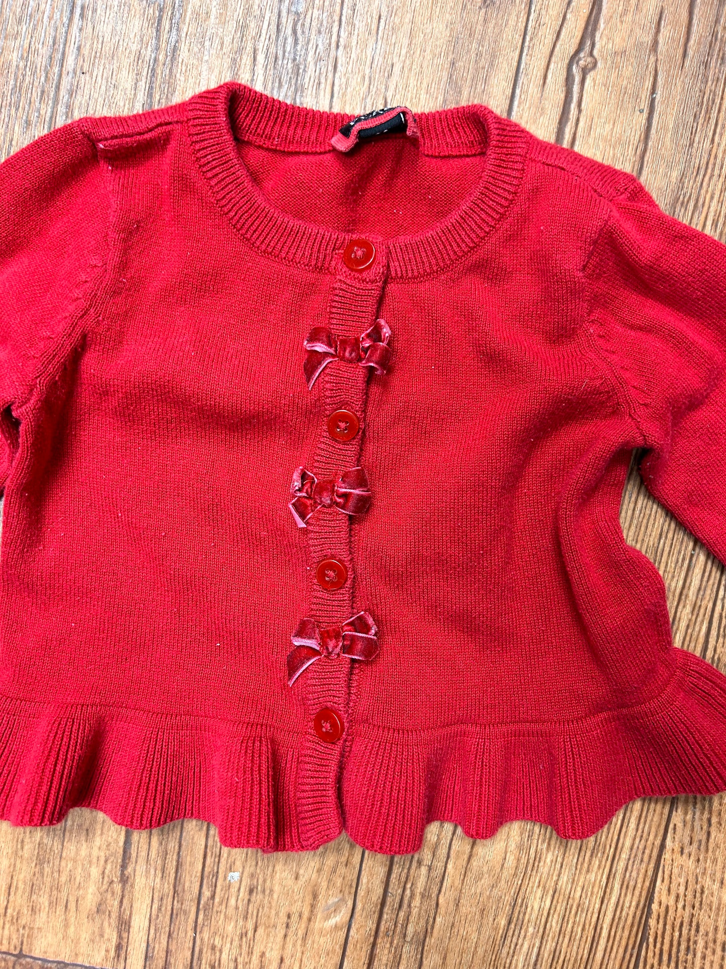 Children’s place 24m red cardigan