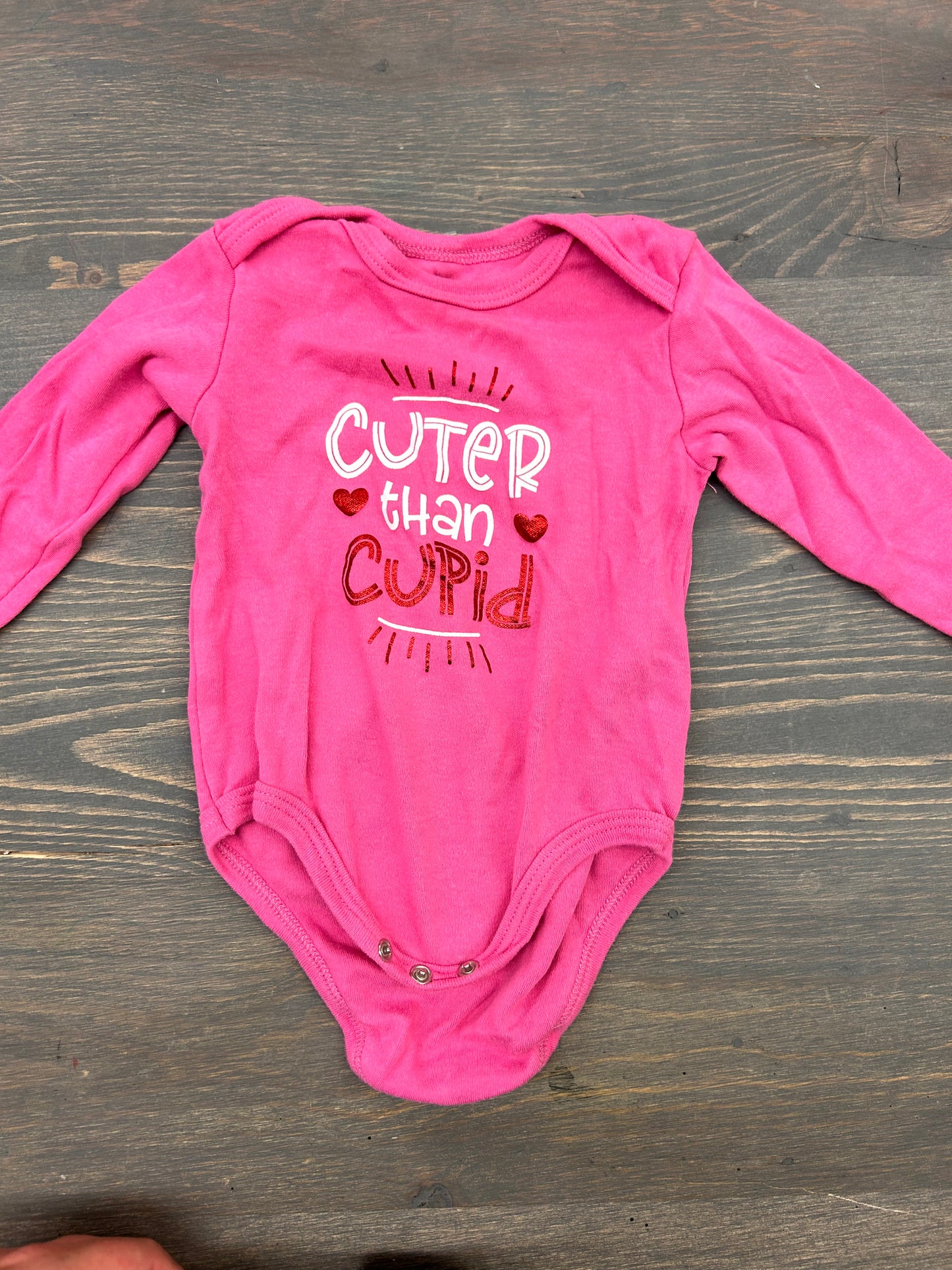 George 6/9m pink Cupid onesie