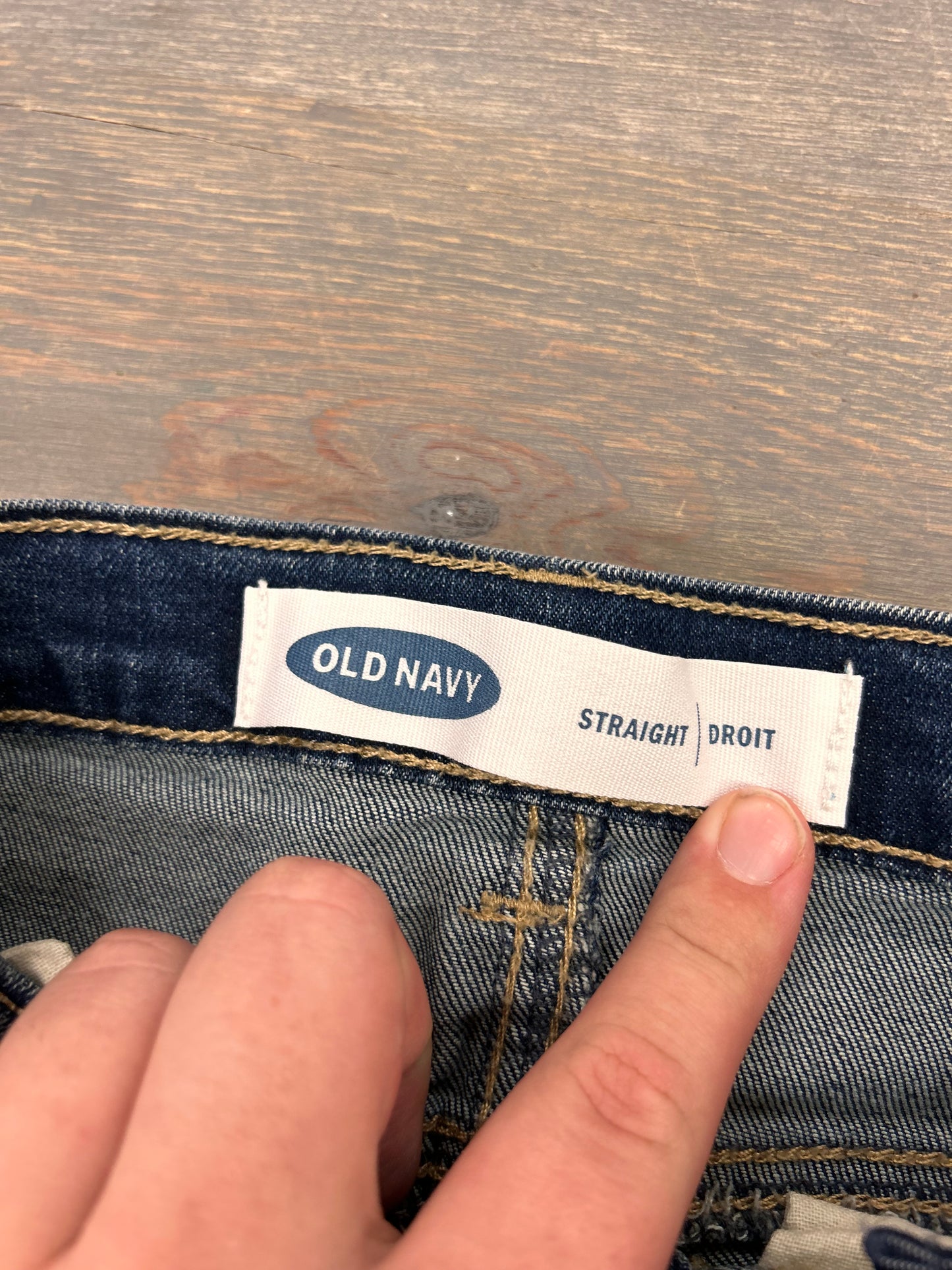 Old navy medium wash straight jeans