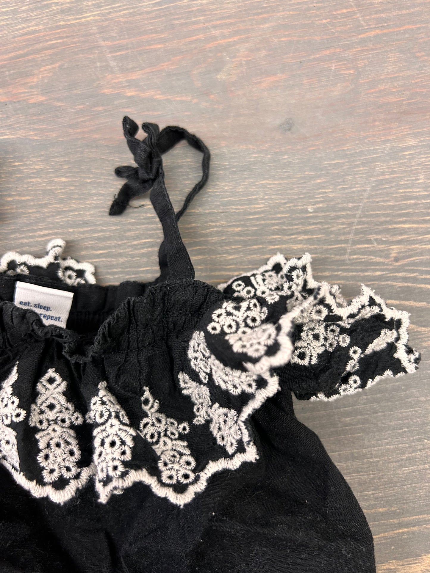 Old navy 18/24m Black lace romper