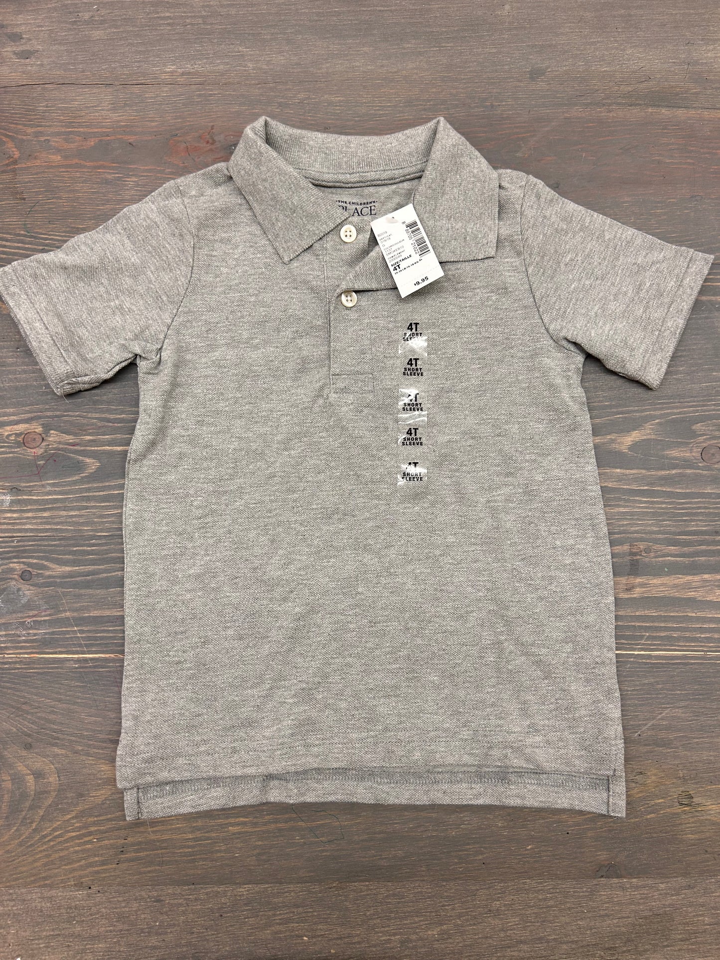 NEW children’s place 4t grey polo