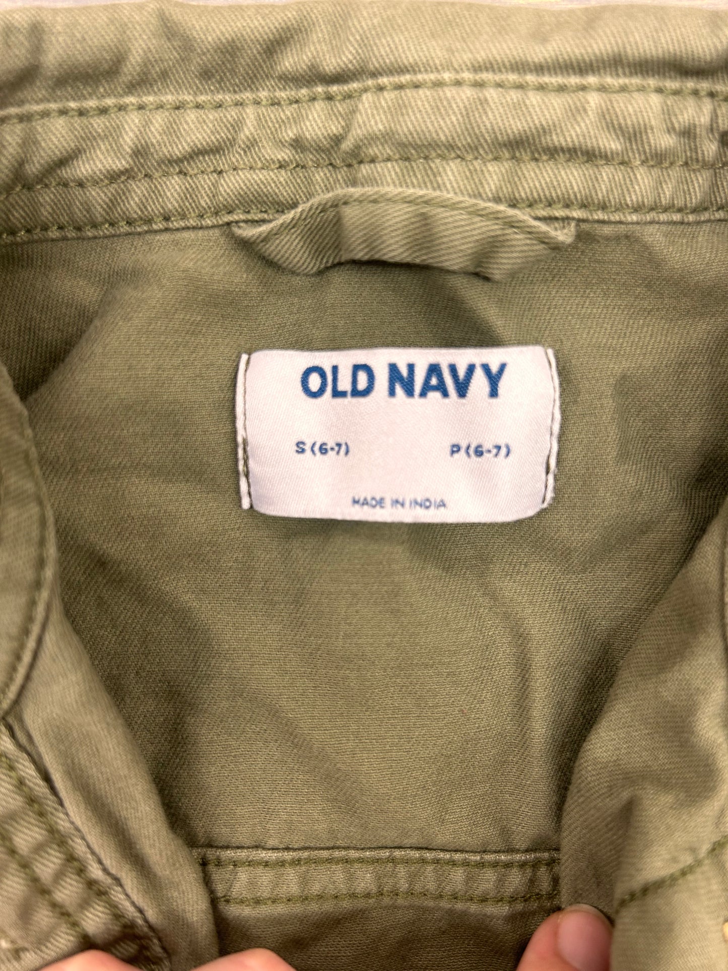 Old navy small green denim-like jacket