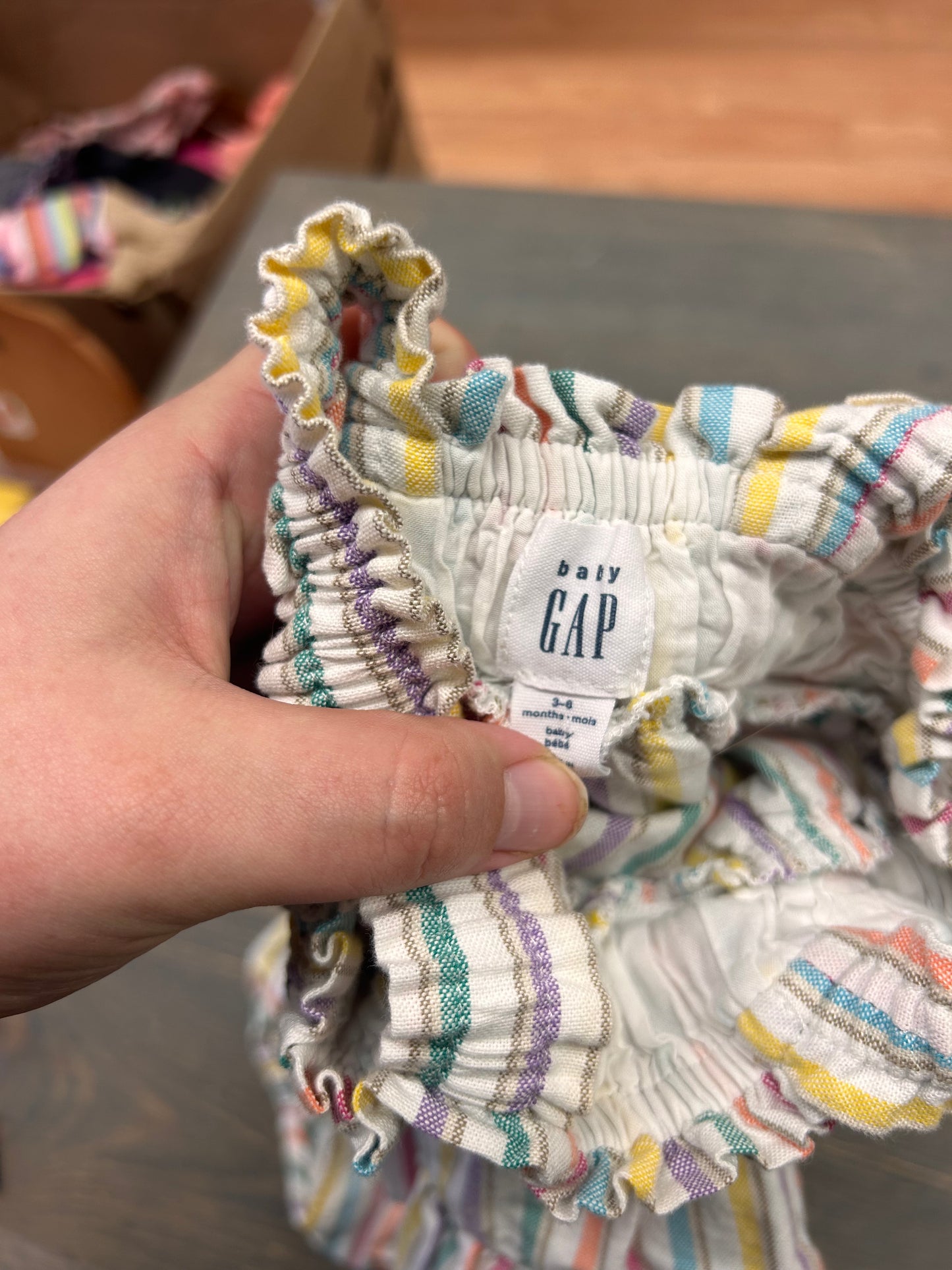 Gap 3/6m rainbow striped dress