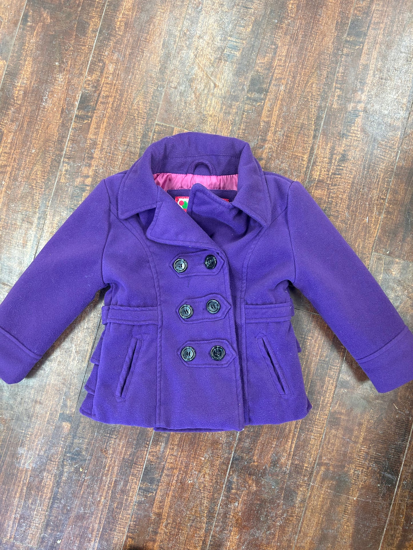 Dollhouse 24m purple ruffle pea coat