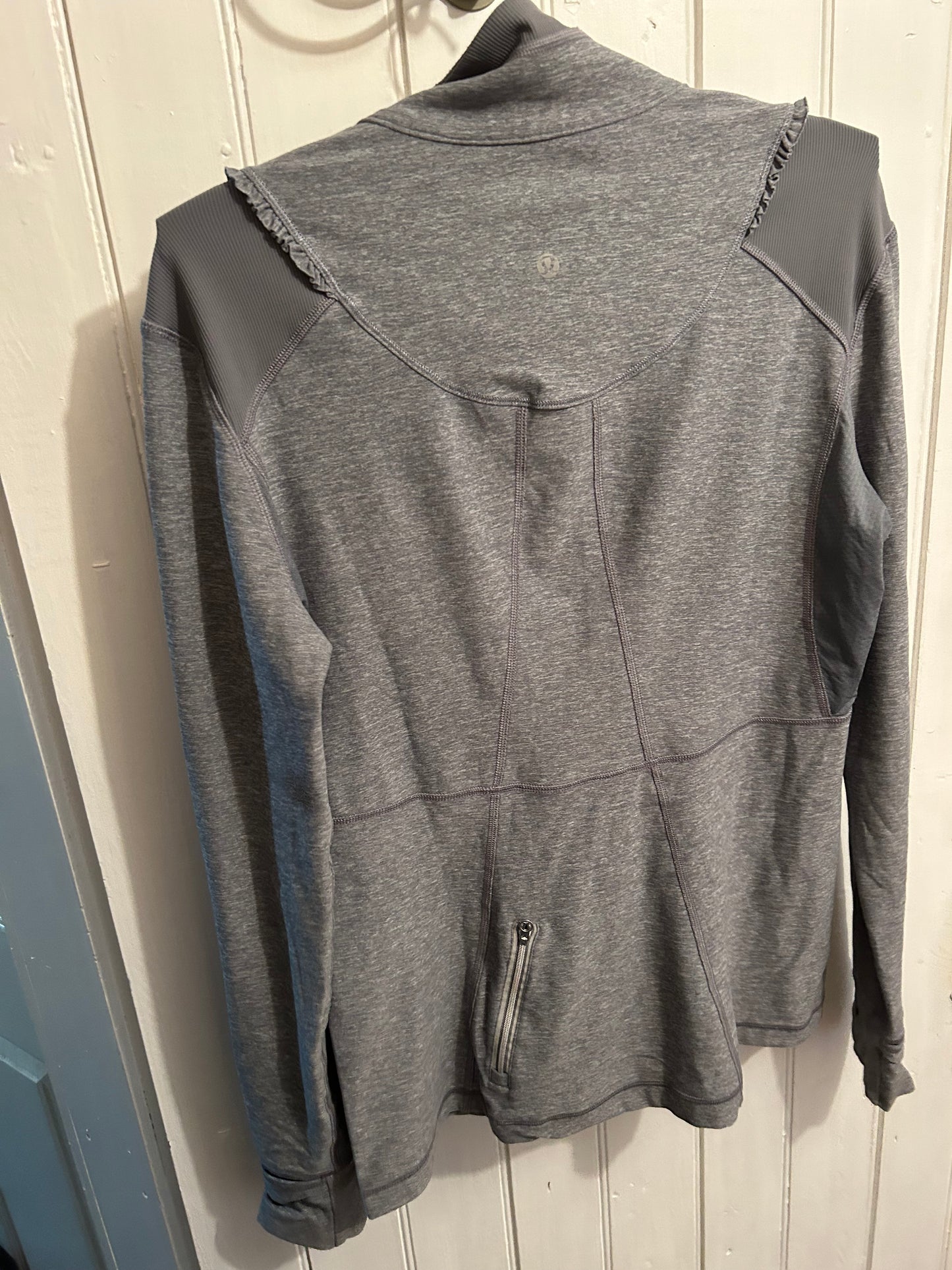 Lululemon 12 grey run your heart out quarter zip sweater